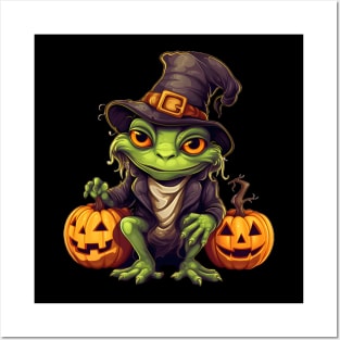 Frog Halloween Spooky Posters and Art